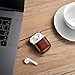 Leather Case for Apple AirPods, Classic Series - Air Vinyl Design, Protective Case Cover (Saddle Brown)