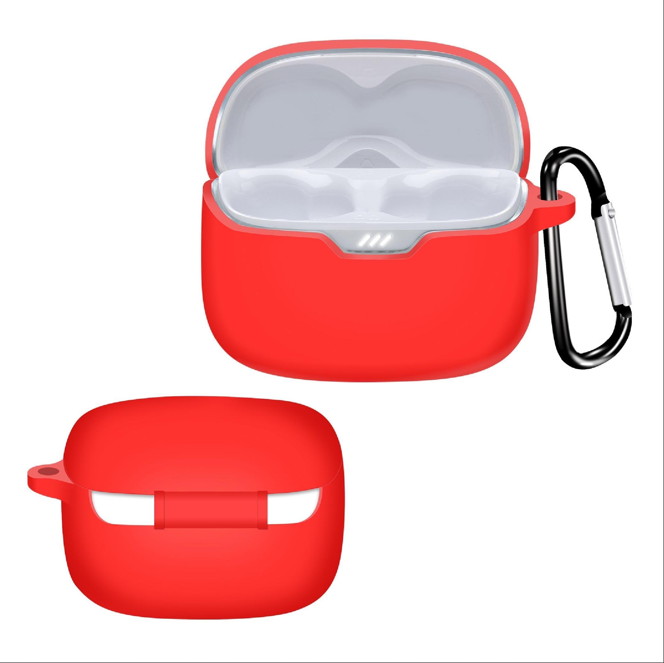 GIOPUEY Cilicone Case Compatible with JBL Tune Beam/JBL Tune 245NC TWS, Ultra-thin soft Cover, Slim-Fit,Anti-Fall,Not Easy to Dirty - Red