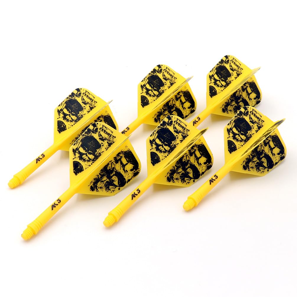 CUESOUL 6 Pieces ROST Integrated Dart Shaft and Flights,with exclusive pattern design