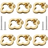 Ruiao 10 Pack 55mm Cupboard Knobs Cabinet Knobs, Gold Zinc Alloy Dresser Drawer Knobs with Screws for Kitchen, Bathroom, Bedoom