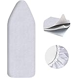 Ironing Board Cover and Pad for Extra Wide 18 x 49 Ironing Boards,Premium Heavy Duty 3-Layer Silicone Coated Cover with 2mm F