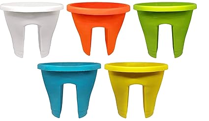 DESIRTON Railing Planter for Home Gardener/Garden Balcony Railing/Kitchen Garden Set of 5 (Multicolor)