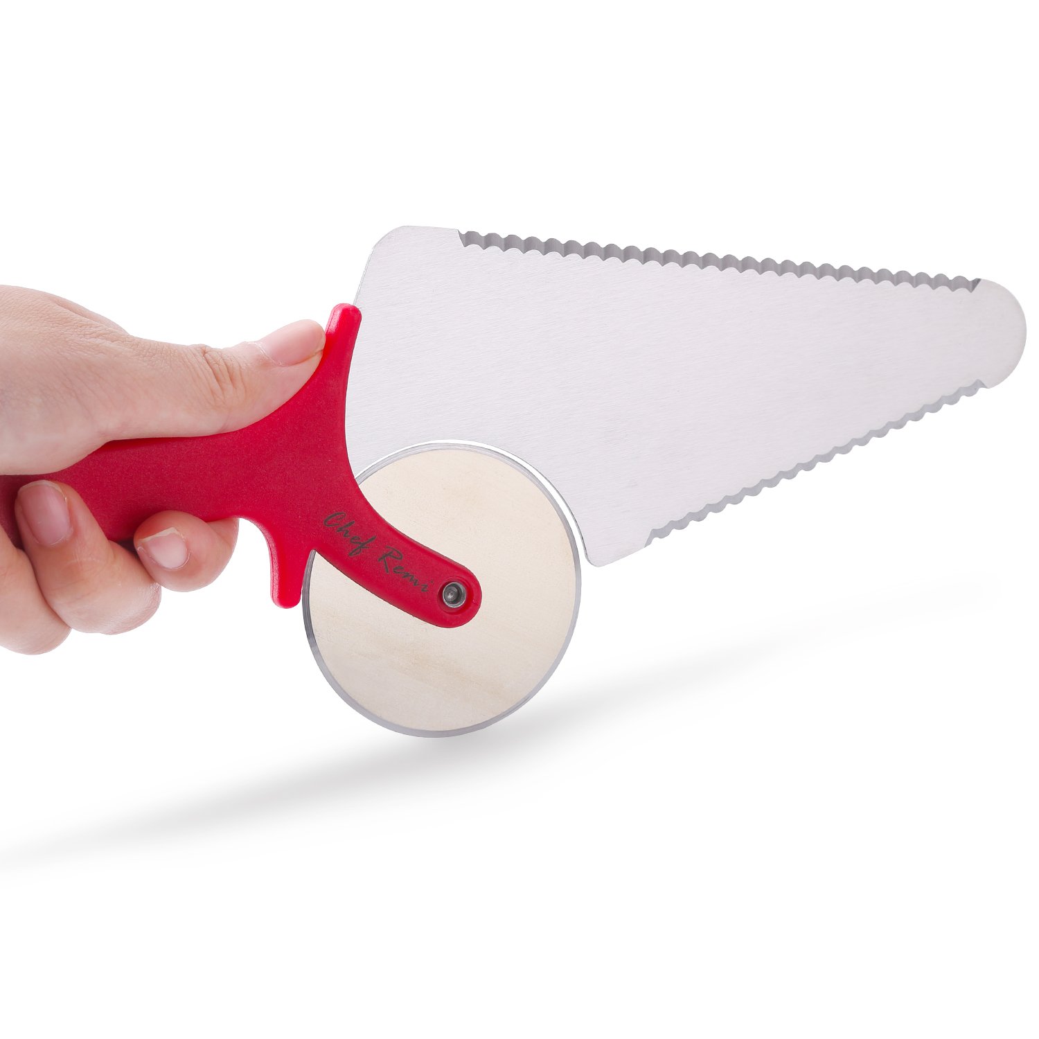 Última cortador de Pizza – Garantía de reemplazo de por vida – Innovador 3 en 1 cortador de Pizza, para uso en piedra para pizza, pan o tabla de cortar – Super Sharp hoja de acero inoxidable cuchillo de – fuerte como cualquier