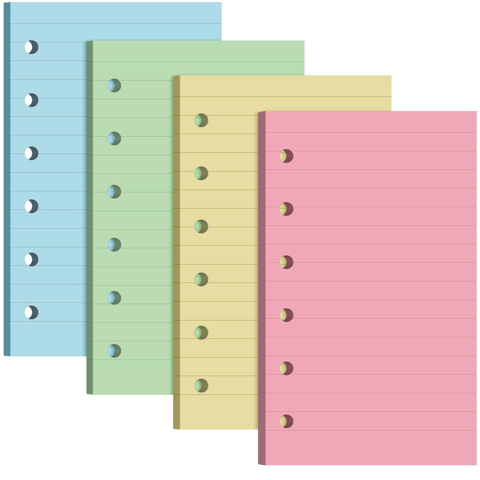 Ireer 3-Pack Mini 6-Ring Binder Set – PU Leather Notebook With Lined Paper & Alphabet Tabs (Dark Blue, 3” X 5”) - View #2