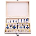 LU&MN Carbide Tipped Router Bits (15 PCS) with 1/4" Shank, Wood Milling Saw Cutter , All Purpose (Woodworking Tools for Home 