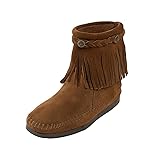 Minnetonka Women's Back-Zip Boot,Dusty Brown,5 M US