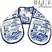 Pimpernel Spode Blue Italian Double Oven Glove Mitt | 100% Cotton | Iconic Traditional English Design |