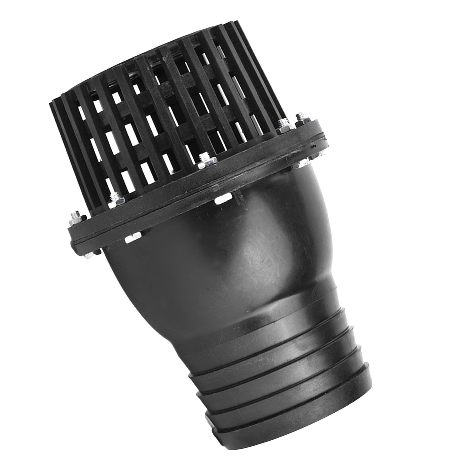 Fafeicy Foot Valve, Black PVC Low Pressure Flat Check Valve Non-Return Check Valve, for Fluid Machine, Metric Pressure Pipe(4")