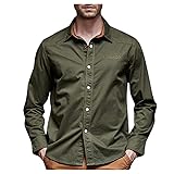 Alalaso Men's Cotton Long Sleeve Button Down Shirts