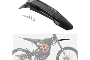 IUVWISN Motorcycle Front Fender Mudguard Compatible Fit for Surron Sur Ron LBX Tutti ICT EKX X21 X20 Segway X260 X160 Electric Dirt Bike,Black,PP Material Not Fits RST Fork