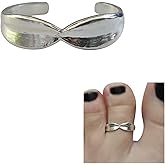 Handmade Curved Band Adjustable Toe Ring, 925 Sterling Silver, Small Unique Dainty Open Toe, Pinky or Knuckle Rings for Women, By MiYa Jewelry Creations