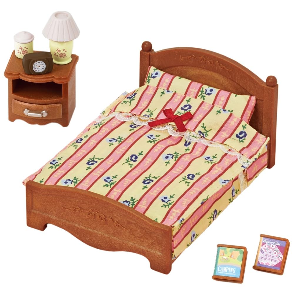Sylvanian Families Semi-Double Bed - dollhouse furniture 5019