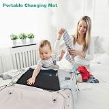 Lekebaby Portable Folding Nappy Change Mat Black 70x40cm Travel Pad view 7