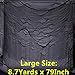 TissueDeep Black Creepy Cloth, Spooky Halloween Decorations for Haunted Houses Party Doorways Outdoors, 8.3 Yards X 79'' (Black)
