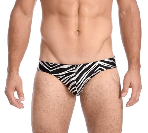 Gary Majdell Sport Mens Print Contour Pouch Bikini Swimsuit (Small