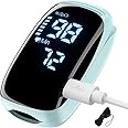Finger Pulse Oximeter, Fingertip Blood Oxygen Saturation with Pulse Monitor Rechargeable, Accurate Spo2 Reading for Home, Outdoor Sports，Blue