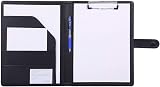 Mymazn A4 Faux Leather Clipboard Folder Conference Folder Black view 1