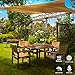 Sorbus Sun Shade Sail [8' X 10'] Canopy - Rectangle Shade Sail UV Block Patio, Garden, Outdoor Facility Activities (Rectangle - Sand Tan)