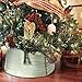 Blissun Christmas Tree Collar, Metal Christmas Tree Ring, Willow Tree Skirt for Christmas Tree Decorations (Silver)