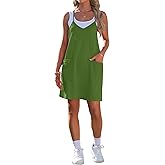AUSELILY Womens Summer Dress 2026 Sleeveless Casual Mini Dress Spaghetti Strap Short Dresses with Pockets