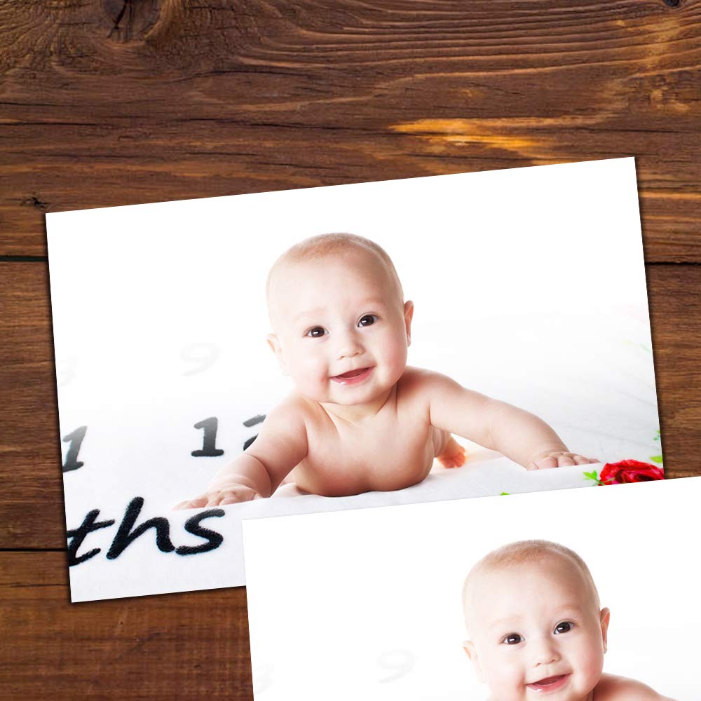 ROYBENS Baby Monthly Milestone Blanket for Boy Girl, Organic Flannel Fleece Extra Thick Baby Photography Backdrop Memory Blanket for Newborns Large, New Moms with Floral Wreath and Headband