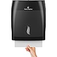 Touchless Paper Towel Dispenser by Oasis Creations - Wall Mount - Hold 500 Multifold Paper Towels - Black Smoke