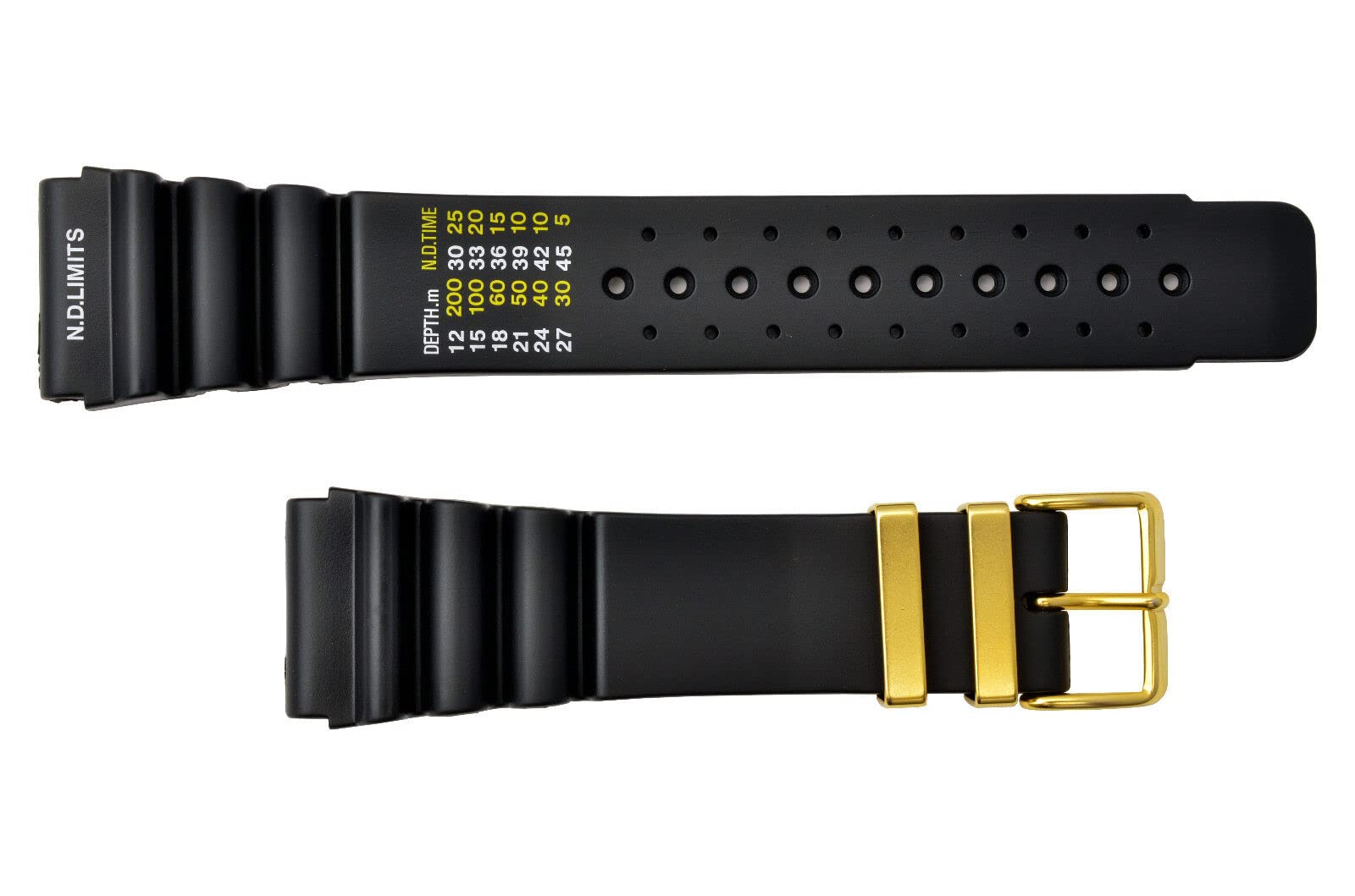 24MM Black Rubber Watch Band Strap FITS AQUALAND PROMASTER Duplex