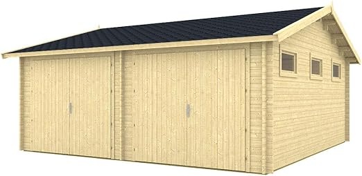 Tene Kaubandus Blockhaus Garage Kotka 595 X 595 Cm Gartenhaus 70 Mm Carport Holzhaus Holzhutte Amazon De Garten