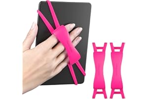 ARCTIIRO 2 Pack Comfortable Hand Strap for Kindle and Tablets, Kindle Accessories for Reading in Bed, Secure and Lightweight Grip Holder for 4.7-8" Tablet/Paperwhite/Kobo/Oasis/E-Book/Phone (Fuchsia)