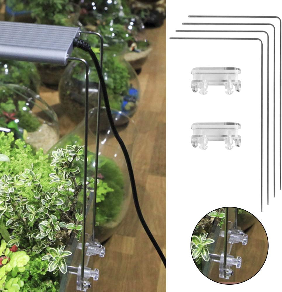 Tree2018 Aquarium Stand For Aquatic High LED Light Lamp Aquarium Light Stand Kit Fish Tank Lighting Holder Stainless Steel Stainless Steel Stand For LED Light Lamp Fish Tank Aquarium Lighting Holder - Image 5