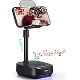 OLES Gifts for Men Women, Adjustable Cell Phone Stand with Wireless Bluetooth Speaker(7-11''Height), Unique Birthday Gifts for Dad Mom Him, Phone Holder Led Color Light for iPhone/Android/Tablets