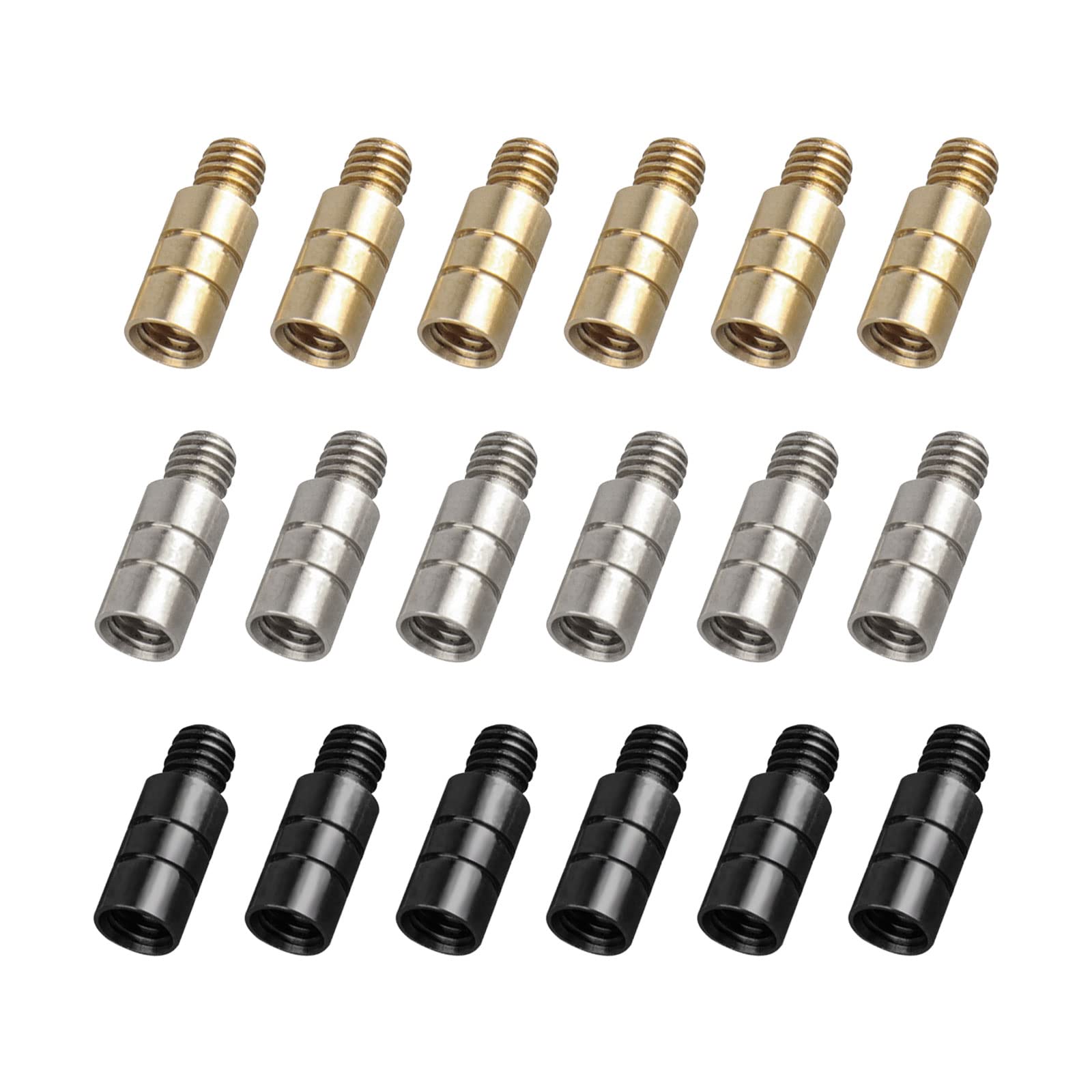 YWNYT 18pcs Dart Weights Brass Add Accentuator, 3 Color 2g Darts Weight Dart Tool Kit for Dart Counterweight Accessories