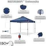 MasterCanopy Durable Ez Pop-up Gazebo Tent 3x3M Navy Blue Roller Bag view 3