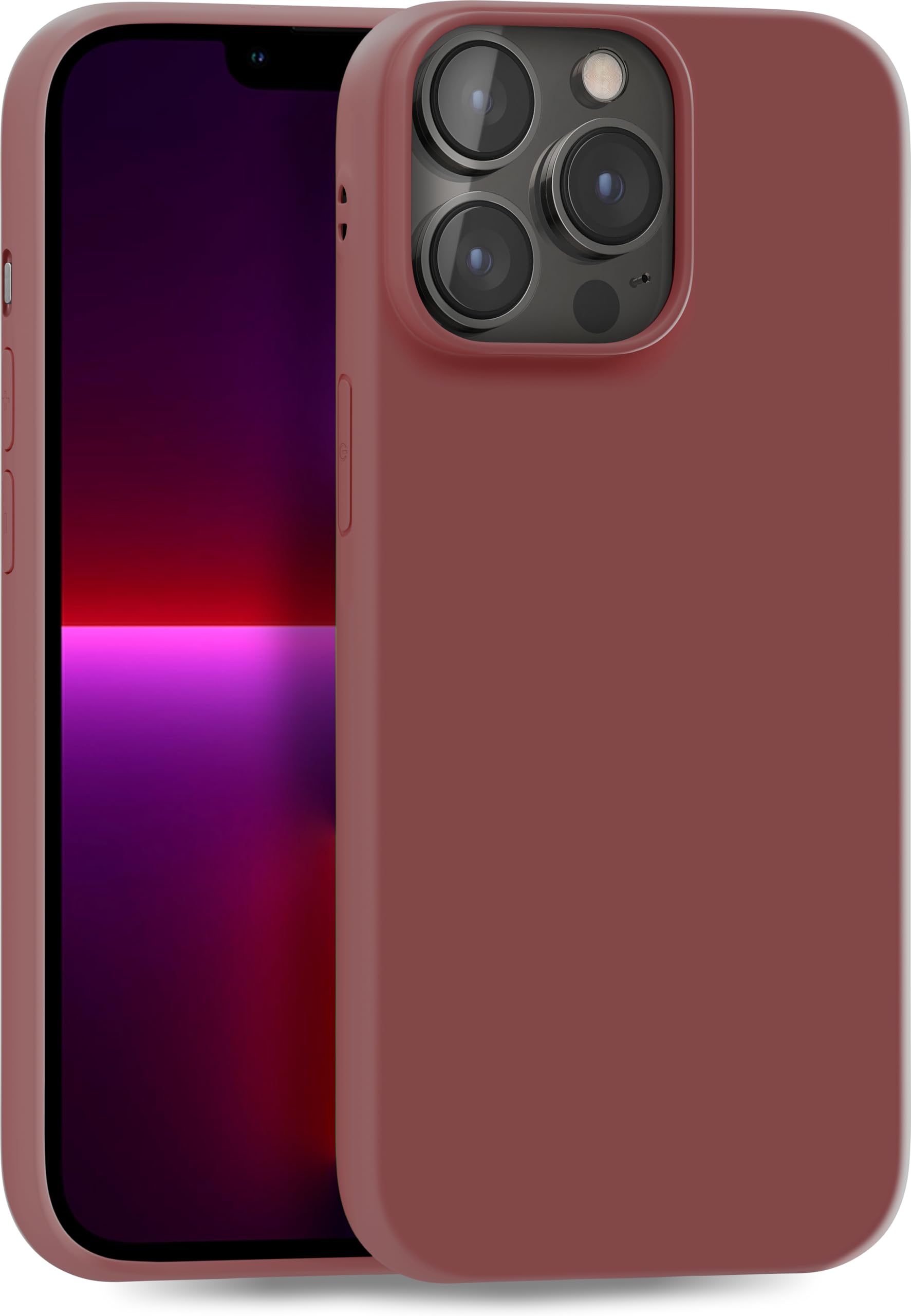 MyGadget TPU Case for iPhone 13 Pro - [ Camera Protection & Anti Fingerprint ] - Silicone Cover with Soft Touch & Anti Scratch Shell - Matte Brown