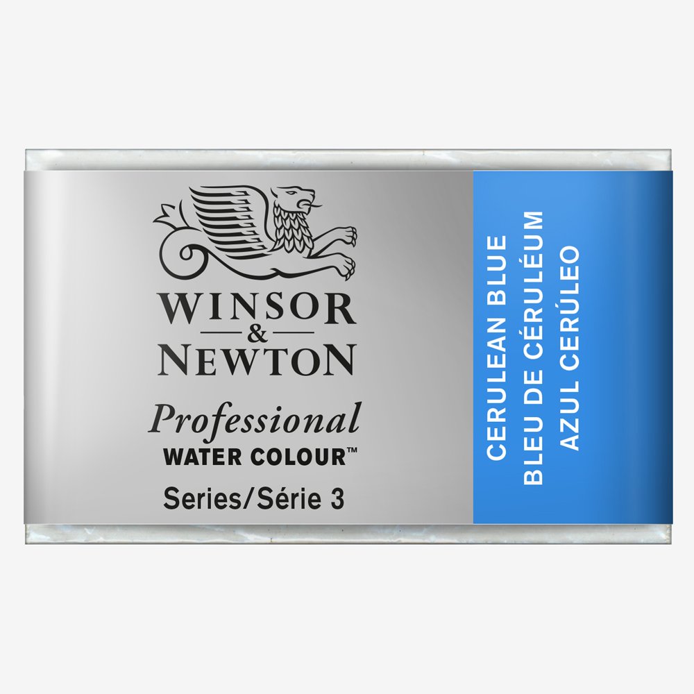 Winsor & Newton Professional Water Colour Paint Whole Pan, Creulean Blue