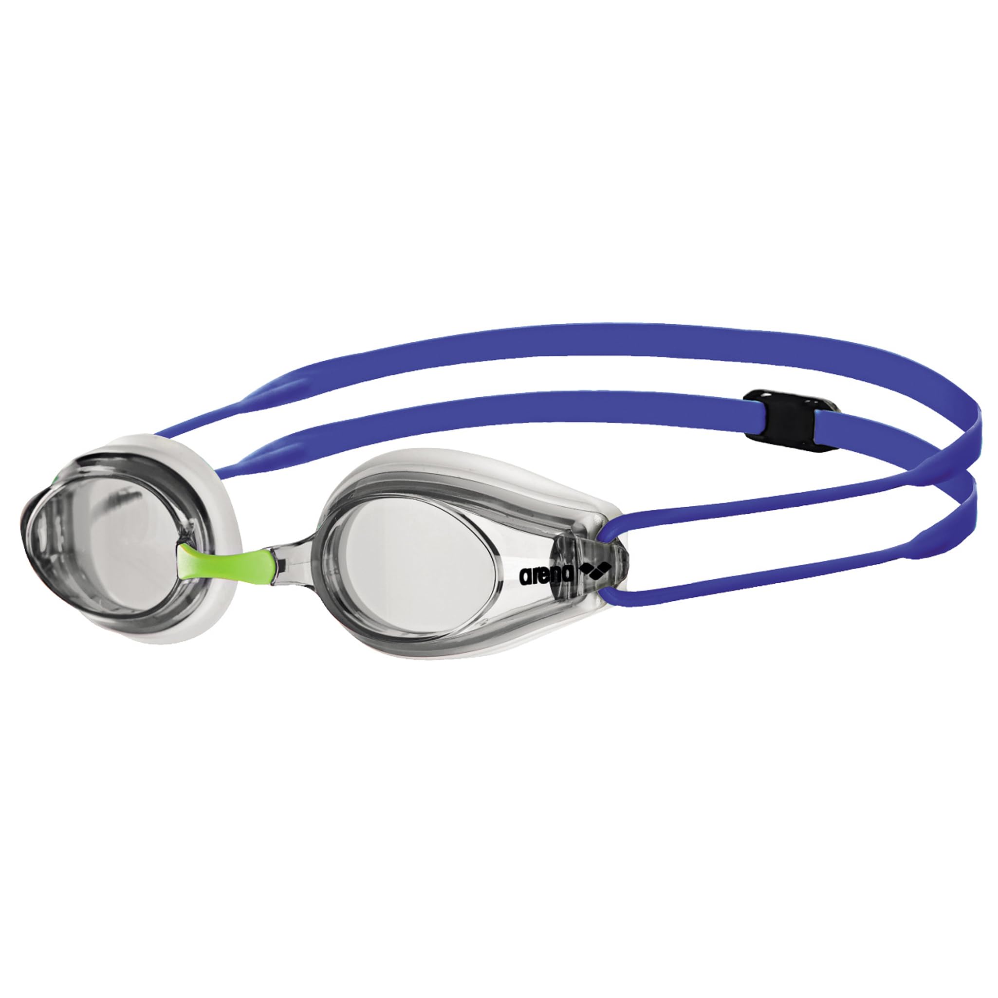 Photo 1 of ARENA Tracks Unisex Adult Essential Racing Swim Goggles for Competitive Swimmers FINA-Approved Anti-Fog Coated Non-Mirror Lens, White/Clear/Blue