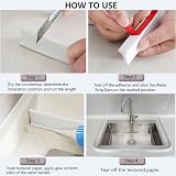 Zayejod 1M Silicone Shower Seal Strip White 20x12mm Bath Edging Beading view 8
