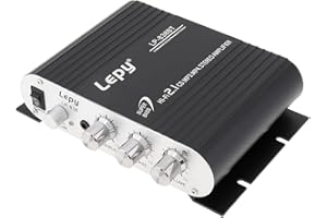 EPATHCHINA Lepy Remote Control Bluetooth 2.1CH HI-FI Car Audio High Power Subwoofer Amplifier FM Radio Player Support SD/USB/DVD / MP3 for Car Motorcycle Home