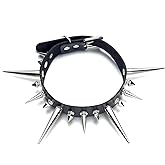 FNQUFUJ Goth Necklaces Long Spiked Choker Punk Rock Collar Halloween Costume Jewelry Gothic Accessories