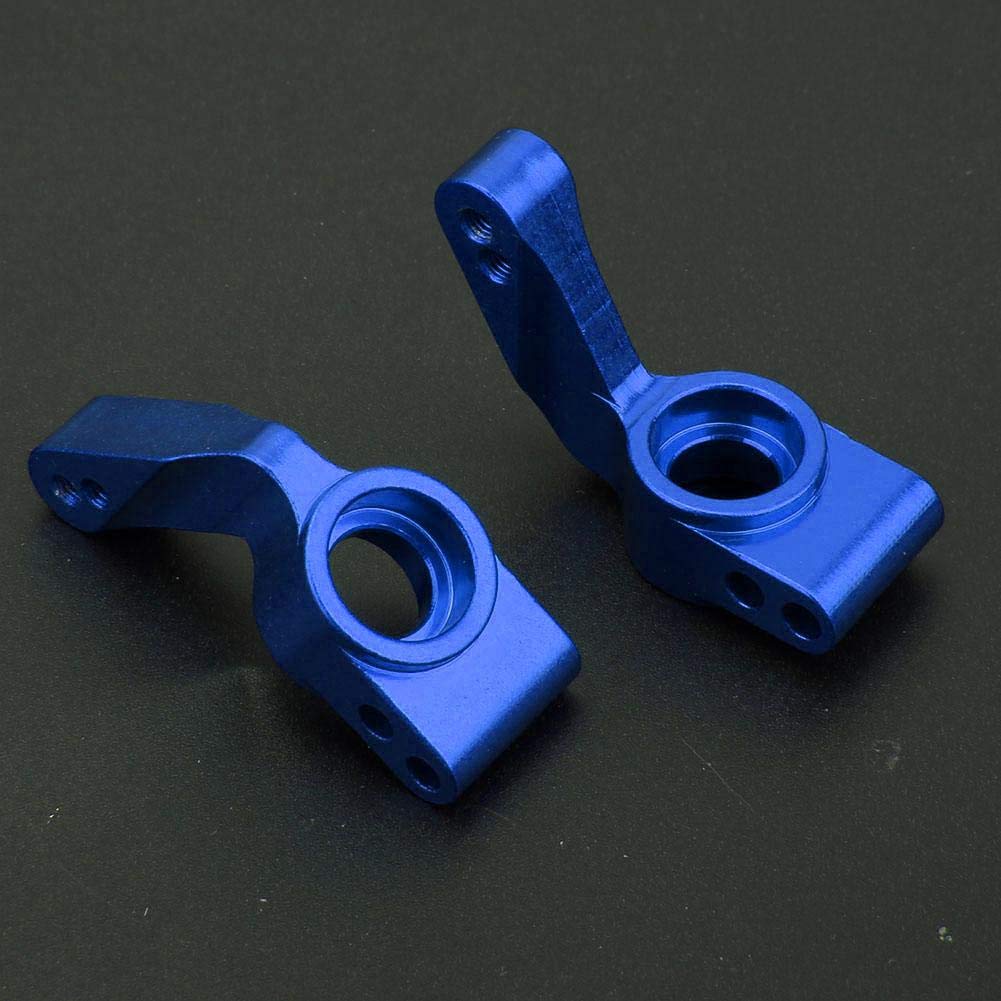 Drfeify Steering Hub Carrier, Upgrade Parts Aluminum Steering Hub Carrier (L/R) for 1/10 Scale RC Car(Dark Blue)