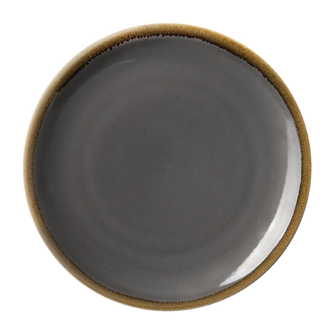Olympia Kiln Round Coupe Plate in Smoky Gray - Porcelain - 230(пїЅ) mm