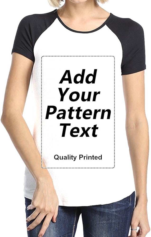 Custom t Shirts Women Front and Back Design Your Own Photo Text