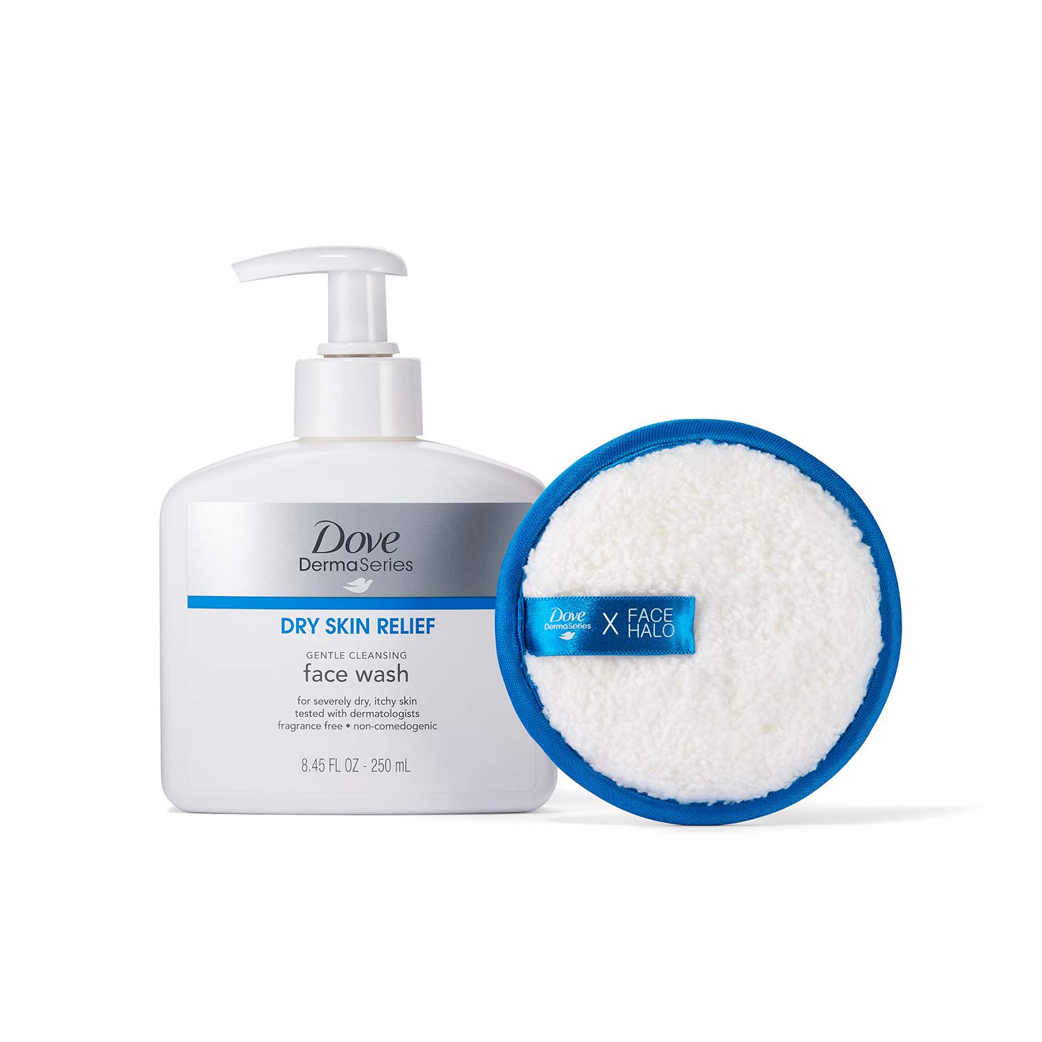 Face Halo X Dove DermaSeries Fragrance-Free Facial Cleansing Kit for Dry Skin