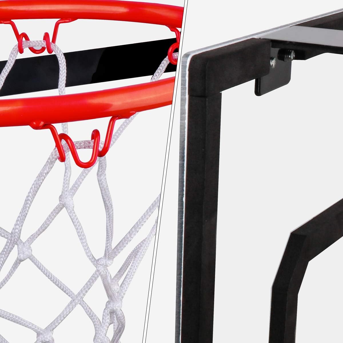 Meland Indoor Mini Basketball Hoop Set for Kids - Basketball Hoop for Door with 4 Balls & Complete Basketball Accessories - Basketball Toy Gifts for Kids Boys Teens: Toys & Games