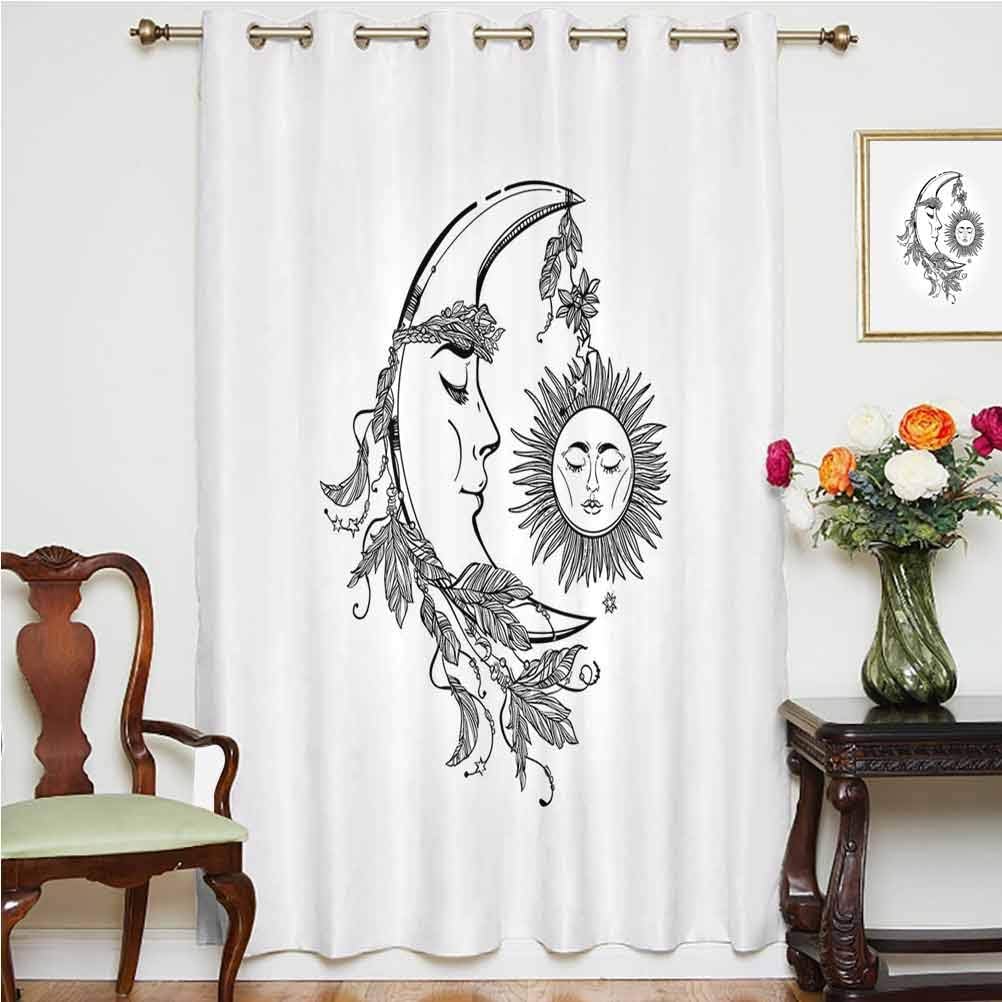 Cortinas opacas para puerta de patio, con diseño tribal y espiritual