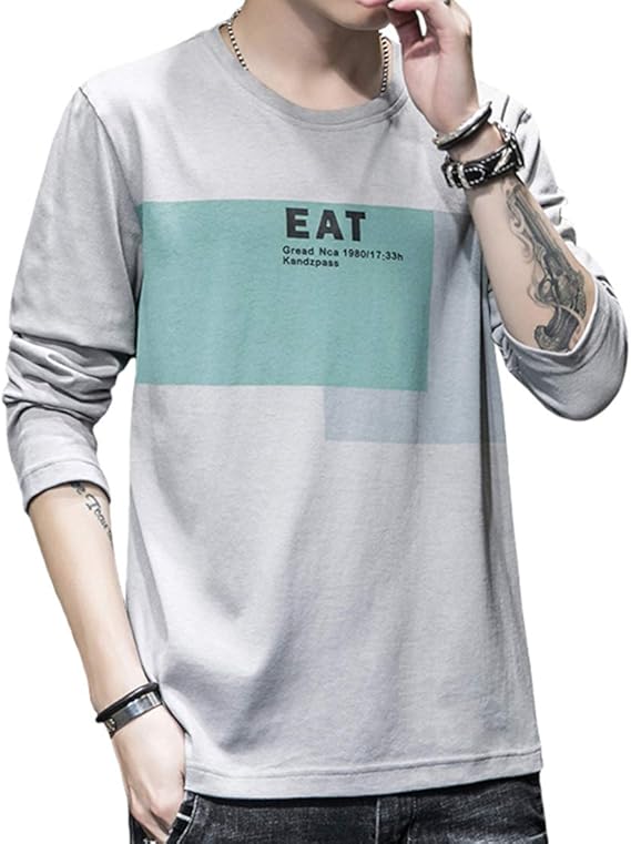 Amazon Okjcon Tシャツ メンズ 半袖 長袖 夏 春 ゆったり 綿 無地 おしゃれ 大きいサイズ Tシャツ カットソー 通販