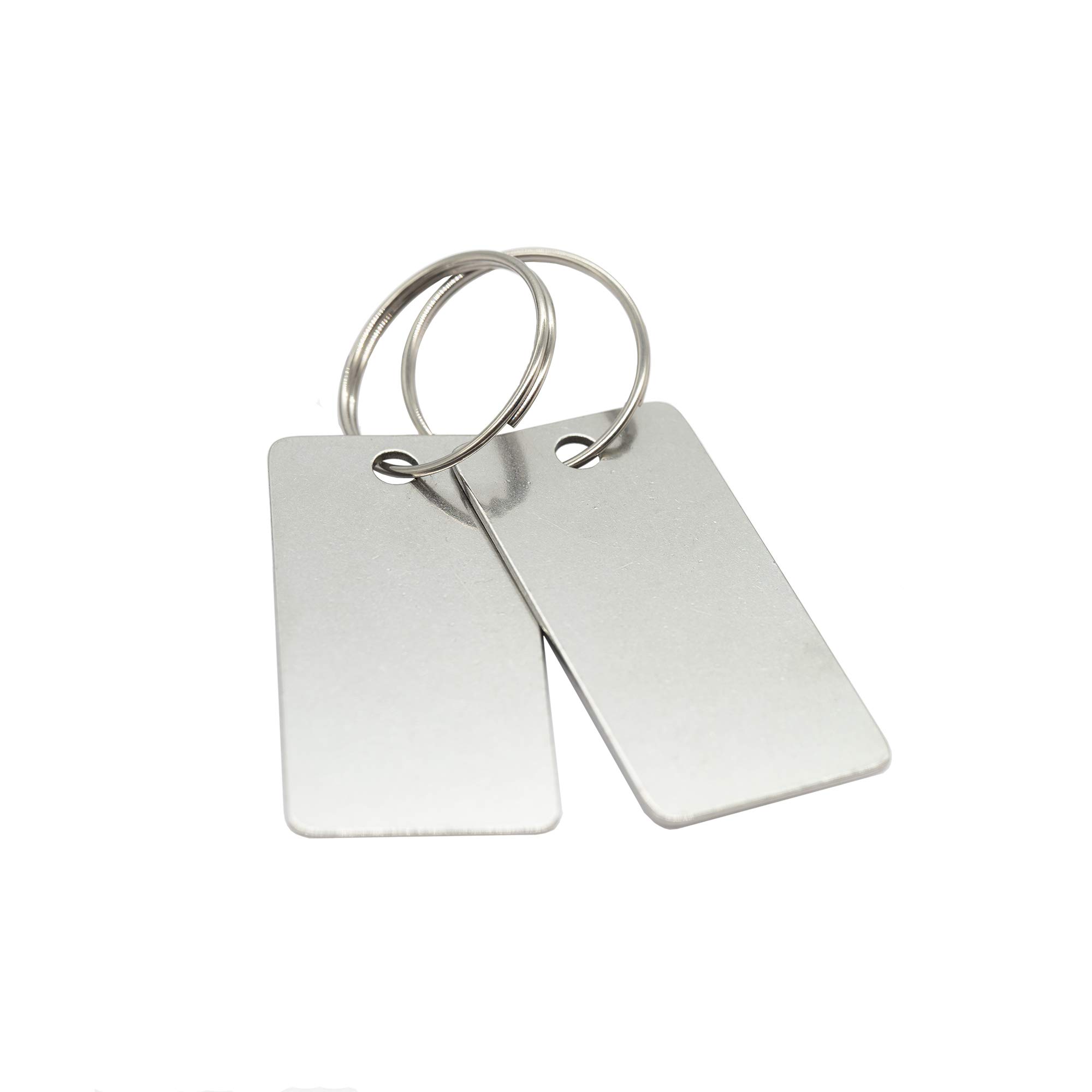 Rectangle Stamping Blanks Stainless Steel Blank Tags with One Hole 25 Pack