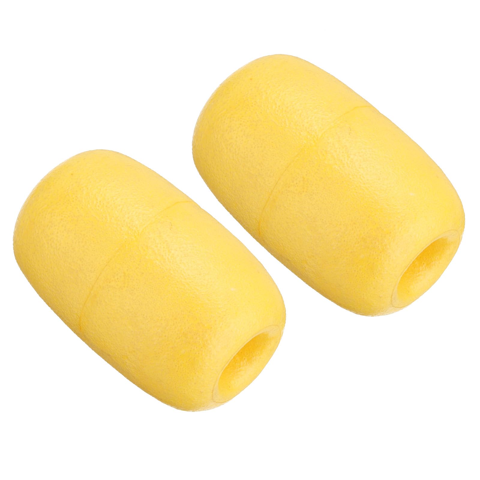 PATIKIL 4.33" x 2.76" Rope Float Buoy, 2 Pcs 270g Deep Water Floats Rope Float Buoy Great for Trail Markers Dock Floats Kayak Boats Swimming Pool, Yellow