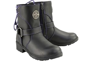 Milwaukee Leather Women's Premium Leather Motorcycle Harness Boots Collection MBL - 8.5