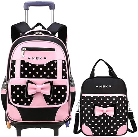 Amazon Co Jp キッズキャリーケース 肩の負担を軽減6ホイール小学生バッグ子供トロリーバッグ女の子リュックプリンセススタイルバックパックの車輪は 防水 誕生日 クリスマスプレゼント Color Black Size B ホーム キッチン